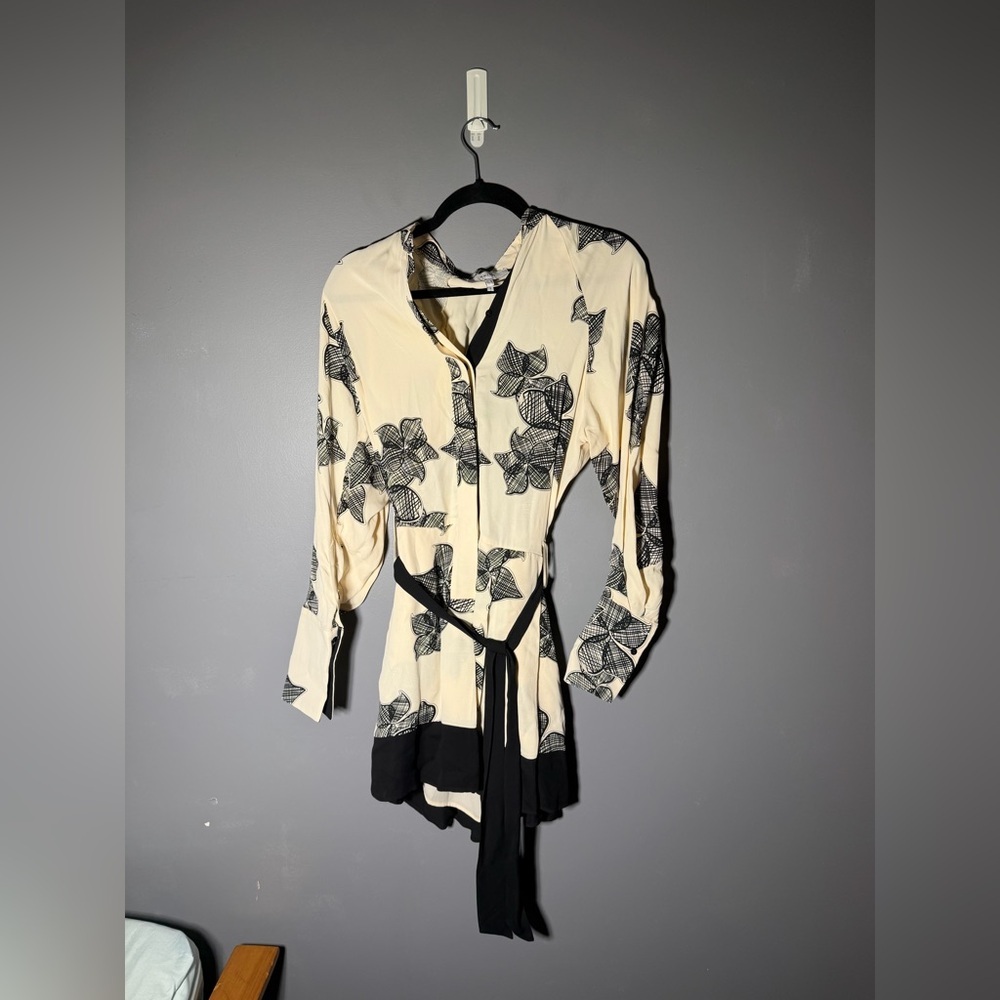 Reiss Vivyian Rose Print Mini Dress Size 6 - Picture 2 of 4